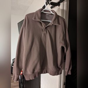 TNA cozy fleece boyfriend polo